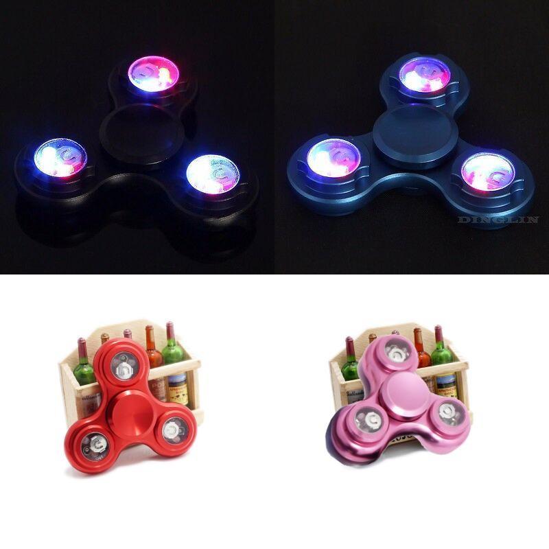 Premium Quality Led Light-up Flashing Fidget Tri-spinner For Anxiety And Stress Relief