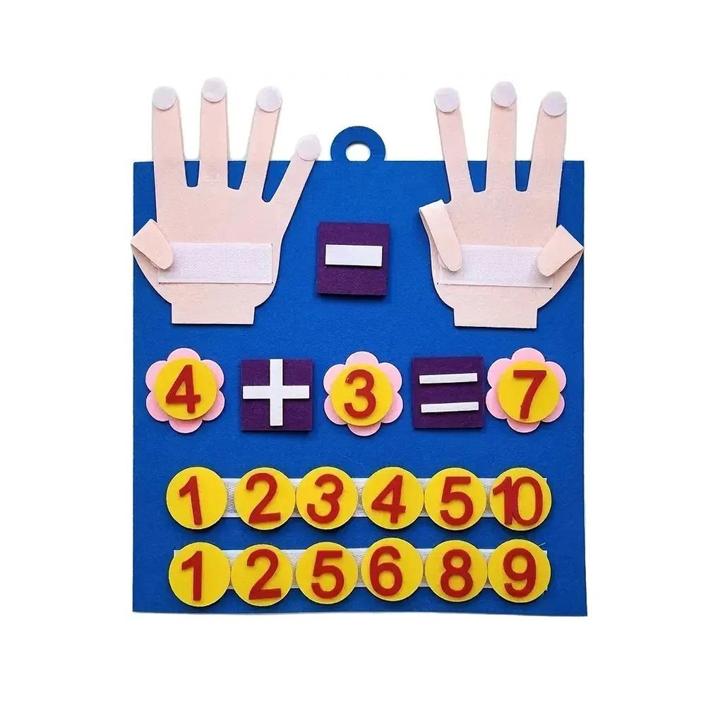 

Фетровые пальчиковые цифры Математическая игрушка Сделай сам Обучающие игрушки для счета для детей Интеллект темно-синий