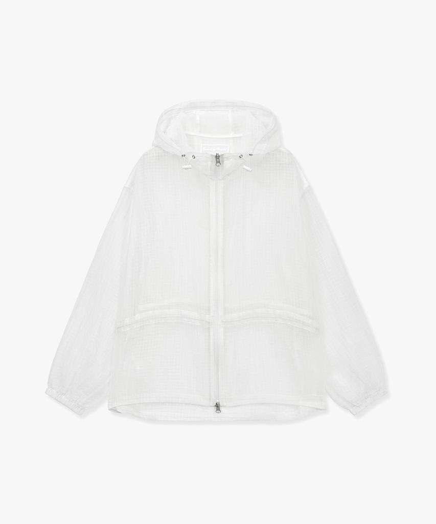 Mongdol Flare Hooded Windbreaker White Mdjp027White