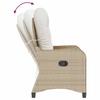 Lounger Beige Poly Rattan