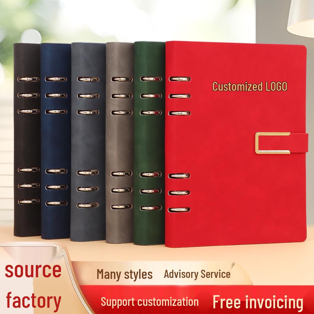 A5 Loose-Leaf Notebook with Logo - Business, Office & Student Planner with Detachable Coil, Ideal Corporate Gift