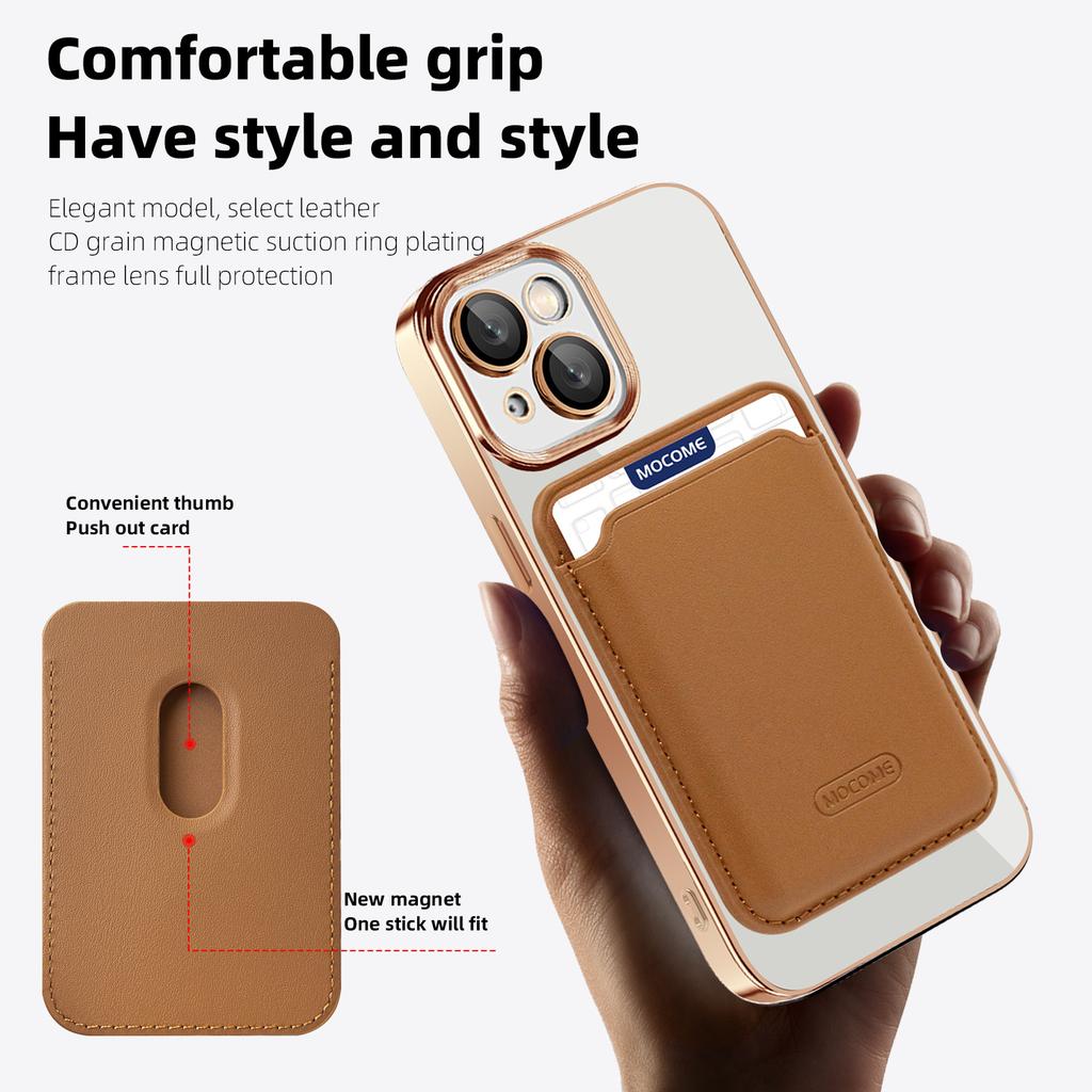 For iPhone 15 Case Compatible with MagSafe TPU + PC Mobile Cover with Card Bag