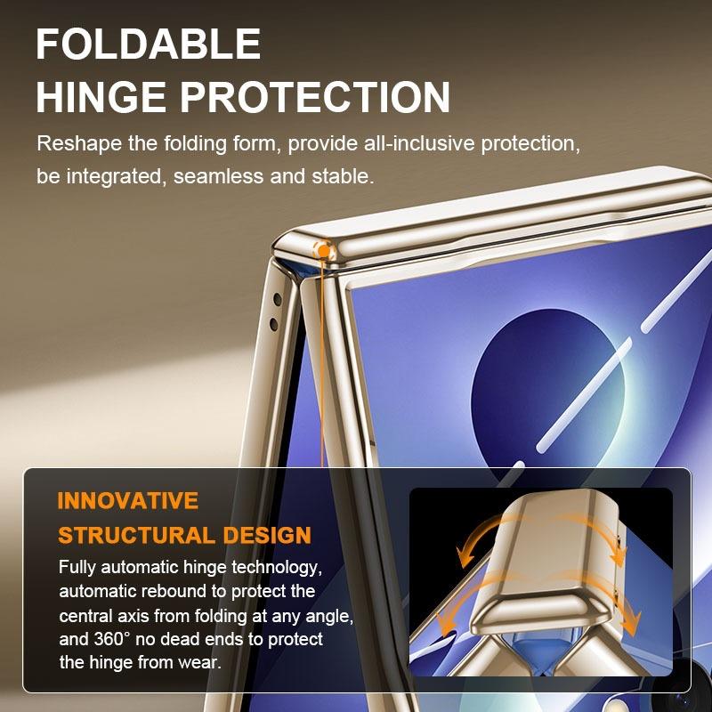 Applicable to Samsung ZFlip8 folding mobile phone case, transparent electroplated zflip7 all-inclusive case film integrated anti-drop cover