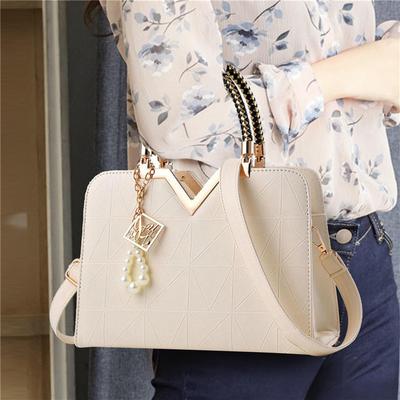 Lady Handbag Fashion Wild Shell Bag Pearl Decoration Shoulder Messenger Female Bag