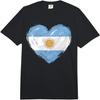 Argentina Flag Heart Soccer Football Supporter Comfort Colors Adult Heavyweight T-Shirt