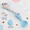 Outdoor Dog Activity Toy Molar Chewing with Rope, TPR Spoon Head Durable Woven Gum Massage Pet Tool Knot Training Toy, Macaron Colors Teeth