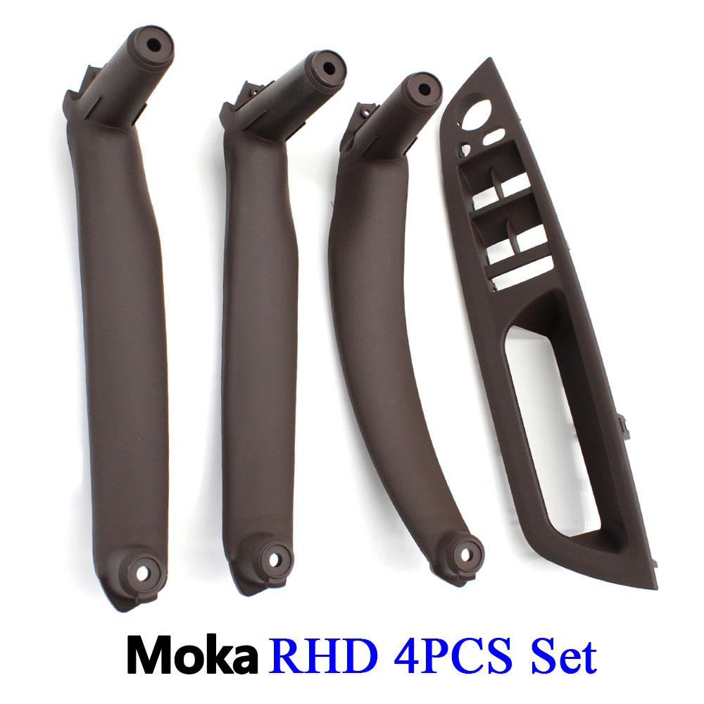 4PCS Kit LHD RHD Inner Driver Door Window Switch Armrest Cover Pull Handle Replacement For BMW X5 X6 E70 E71 E72 2007-2013