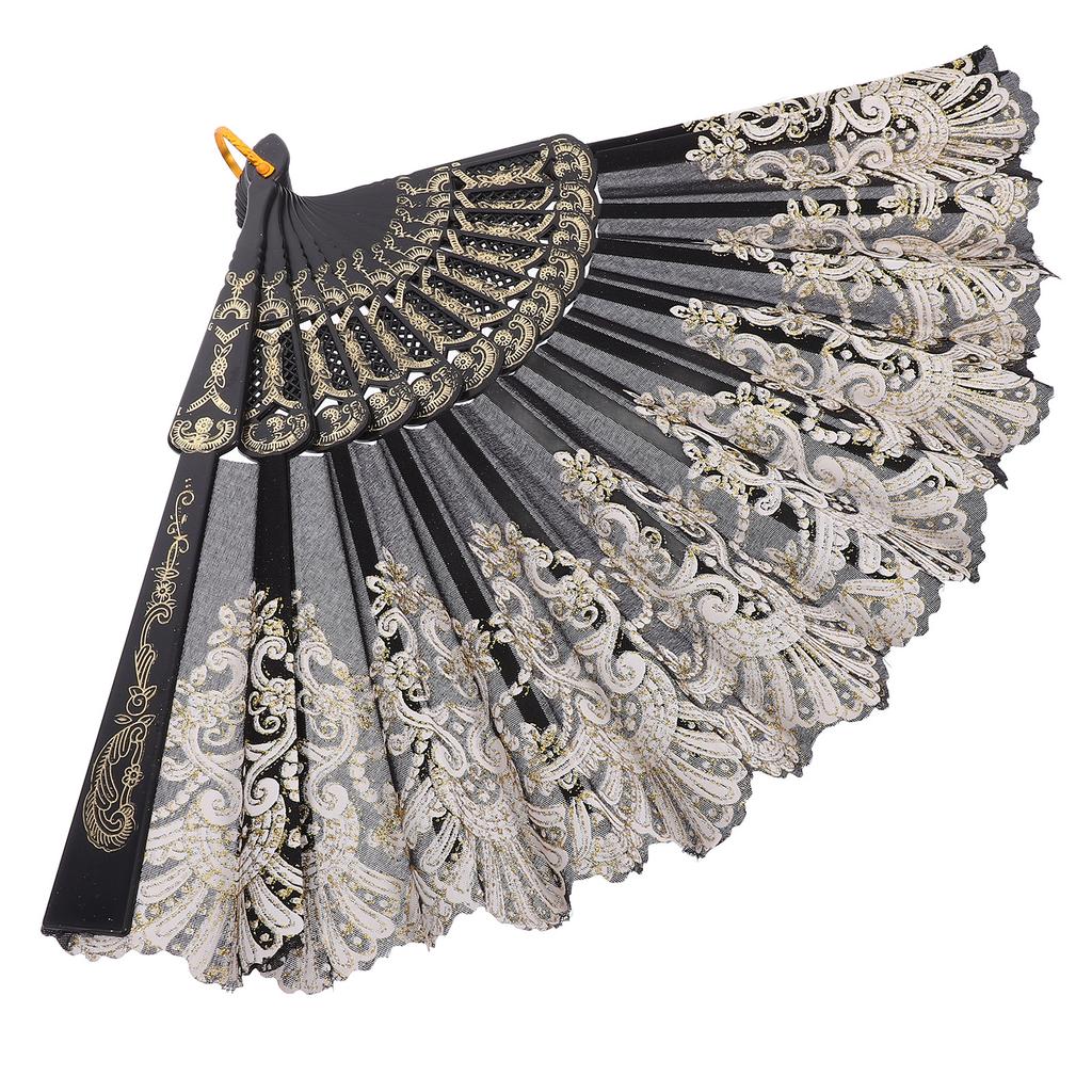 Przenośny Chiński Składany Wachlarz Drukowany Plastikowy Składany Wachlarz Ręczny Jednostronny Wzór Dekoracja na Ślub Urodziny Prezent