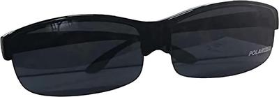 [KOOKYE] Oversized Sunglasses - Can Be Worn Over Eyeglasses. Polarized Lenses, UV Protection, Ultra-lightweight, Unisex, Black, for Driving and