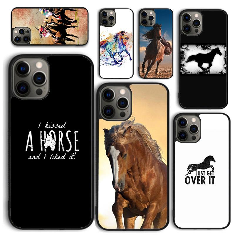 Horse Pony Pattern Phone Case for iPhone 17 Air 16 PRO MAX 15 14 PLUS 12 11 13 Back Cover Fundas Shell coque