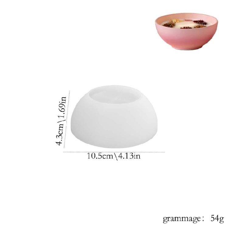 Round Bowl Silicone Molds Easy Demold For Making Candle Container Storage Bowl Flowerpot Home Decoration Resin Casting