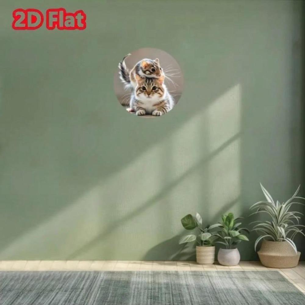 Metal Wall Art Cat and Mouse Decor Waterproof Precast for Home Cafe Game Room