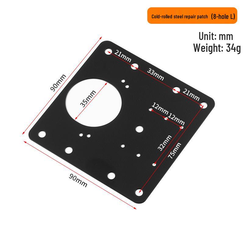 Stainless Steel Hinge Repair Plate for Cabinet and Cupboard Doors