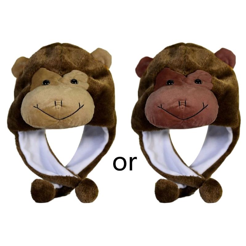 Kids Animal Hat Bomber Hat Trapper Hat Animal Earflap Hat Drama Props For Kid Rabbit Pig Raccoon Rooster Frog