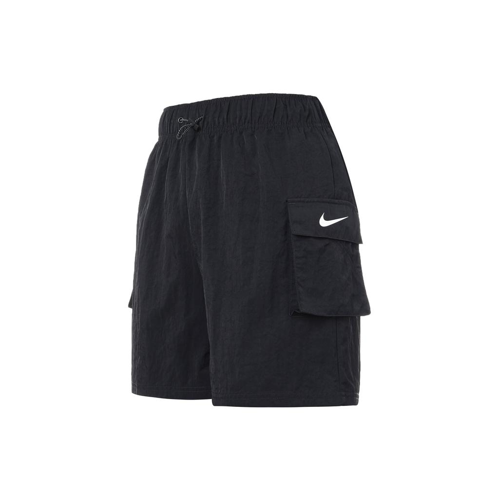 Nike Elastic High-Waist Woven Shorts Women Bottoms Black DM6248-010