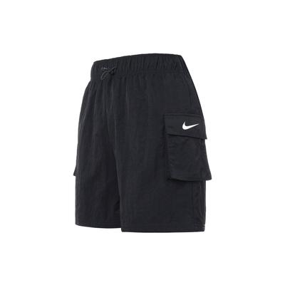 Elastic High-Waist Woven Shorts Women Bottoms Black DM6248-010