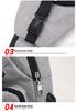 Men's Multi-layer Crossbody Chest Bag with USB Data Cable for Outdoor Carry-ons