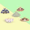 Women Brooch Moth Enamel Exquisite Special Cute Bag Pin for Gift