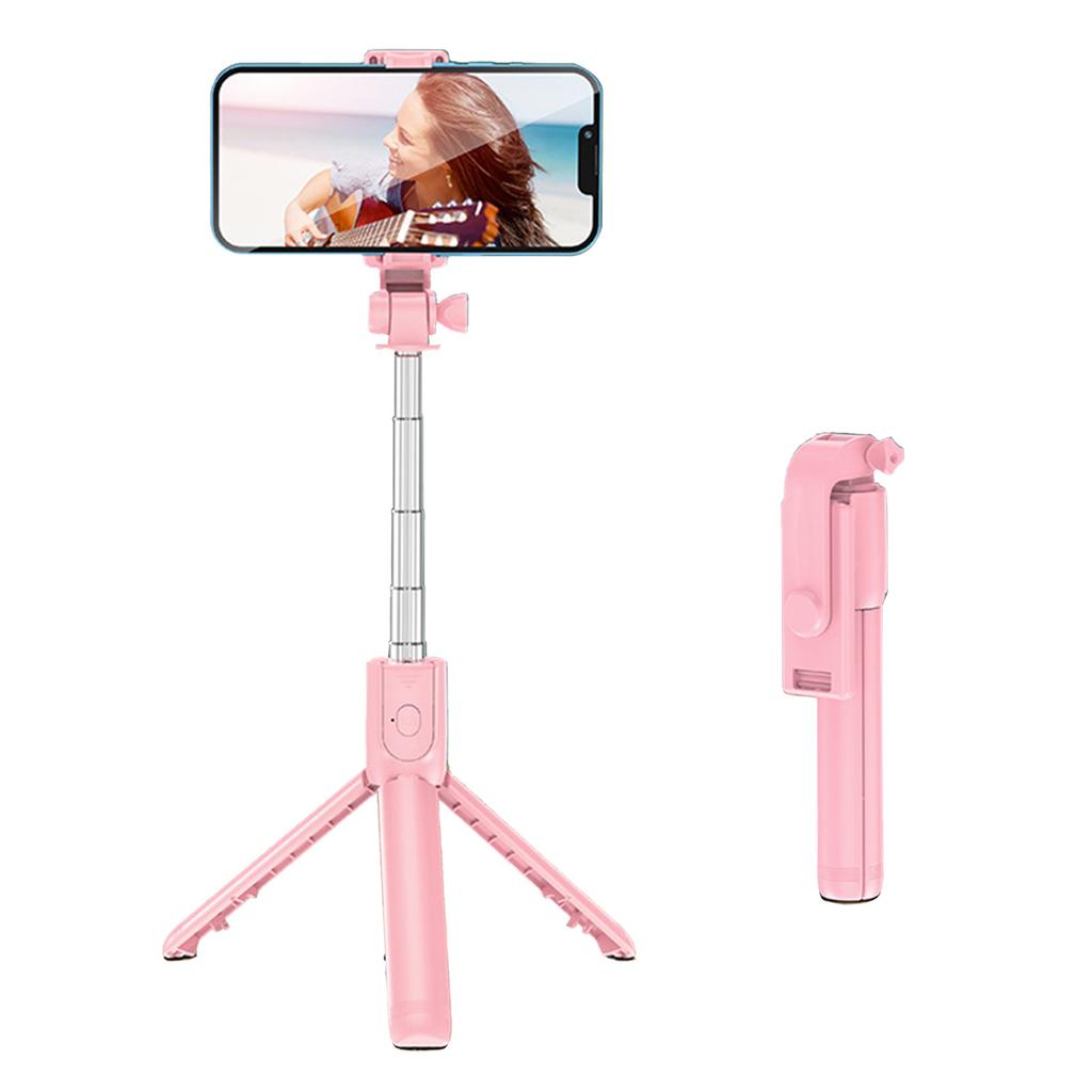 Live Video Tripod Selfie Stick Stainless Steel Telescopic Folding Portable Selfie Rod with Remote Control
