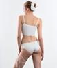 VINAJ Ribbon Halter Shirred Cone Bikini Bra (White)