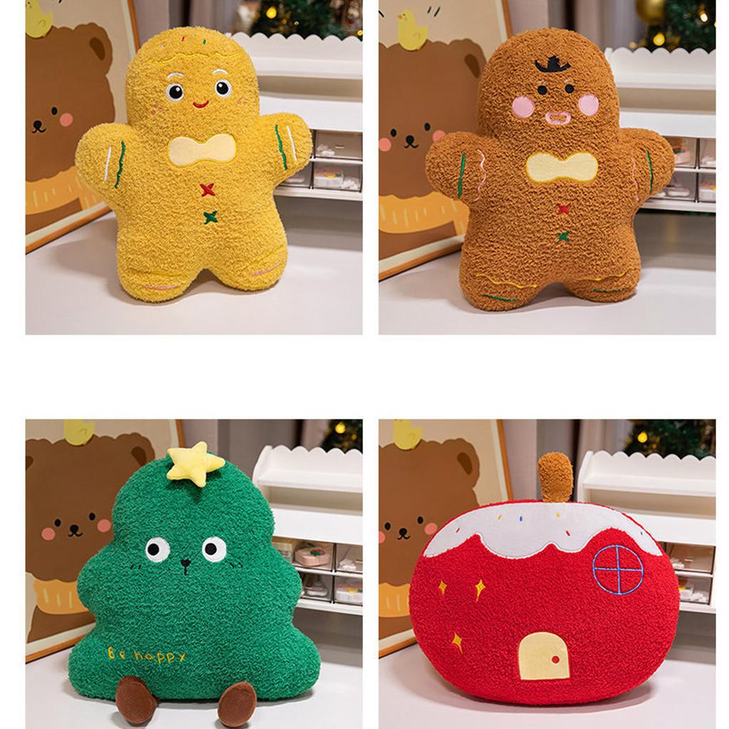 Christmas Pillow Doll Christmas Tree Gingerbread Living Room Sofa Plush Toy Cushion Ornaments Girls Gift