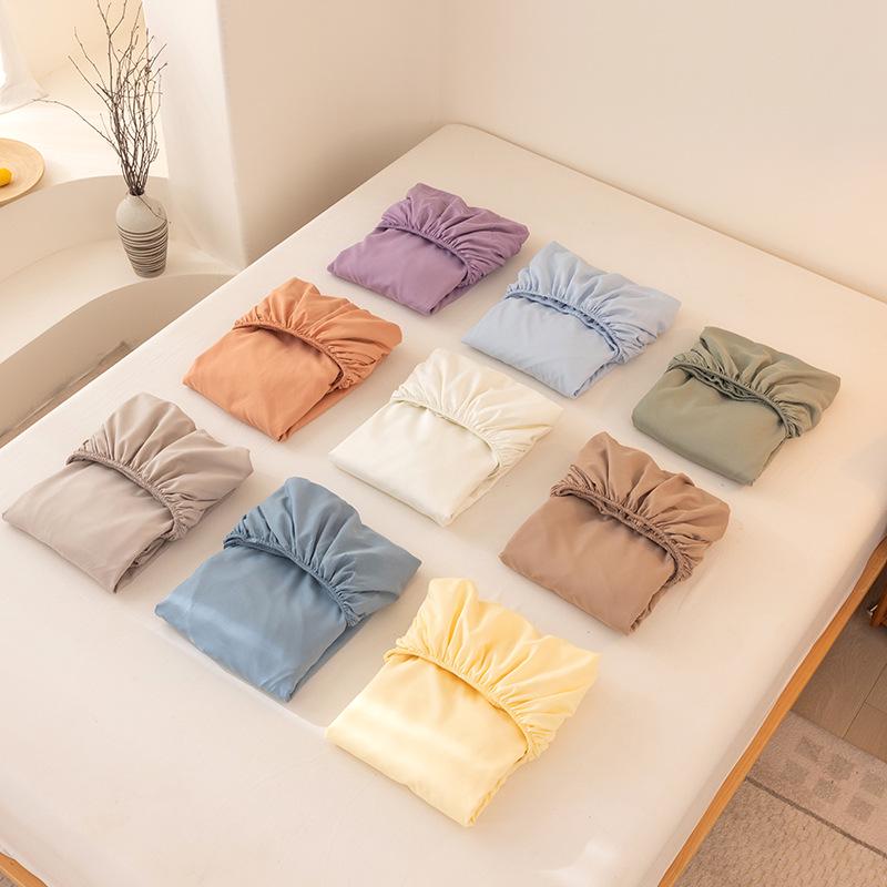2025 Washed Flannel Solid Color Fitted Sheet: Non-Slip All-Inclusive Mattress Protector Bedspread