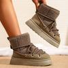 Women's Winter Boots - 2025 Autumn/Winter New Style Fleece-Lined Extra-Thick Warm Snow Boots Versatile for All Outfits