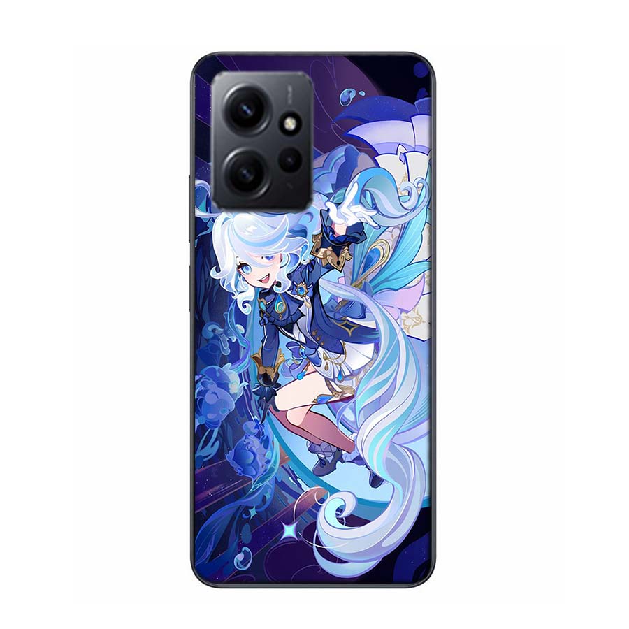 Cute Furina Genshin Impact Phone Case For Redmi Note 14 15 Pro 5G 13 12 Pro Plus 11 11T 11E 11S 10 Pro 10S 9 9S Cover Cell Clear