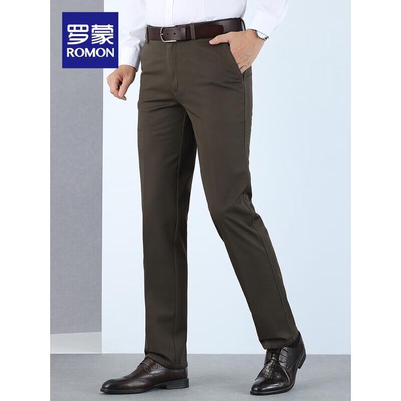 

ROMON Men s 2025 Thermal Lined Straight-Leg Casual Trousers 44