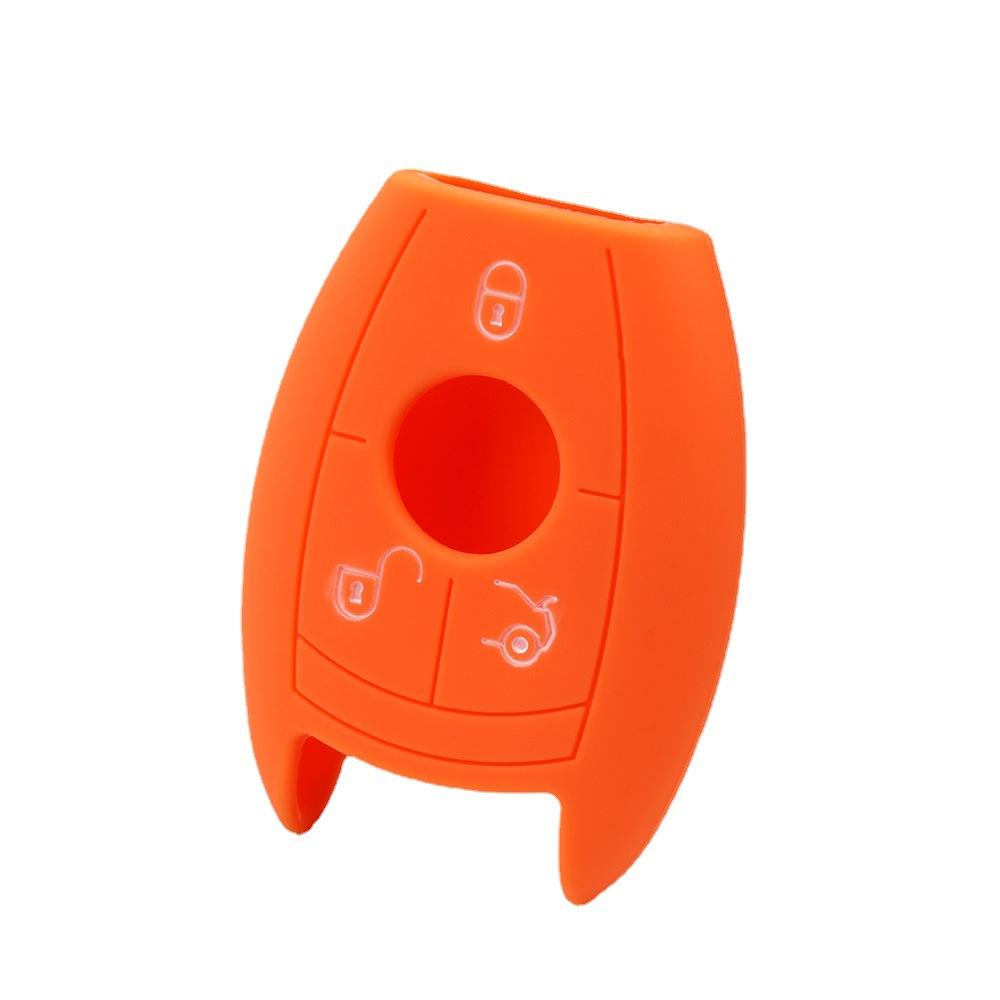 Suitable for Mercedes-Benz C200 Smart 3-button NEC Silicone Key Cover BENZ Soft Key Bag G50 Car Remote Control Protective Cover