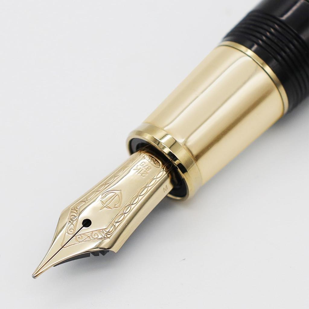 Sailor Hard Maple Fountain Medium 21K Gold Pen, Vermilion, Fine, Nib, 10-7830-373