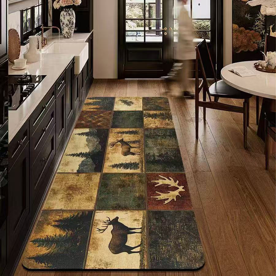 

Новый Ретро Кухонный Коврик, Мягкий и Противоскользящий, Коврик для Двери в Ванную, Коврик для Коридора, Домашний Декор 40x60cm 16x24inch
