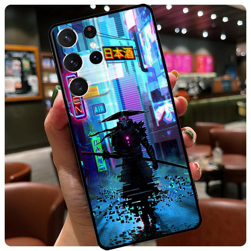 Japan Samurai Ninja Case For Samsung Galaxy S23 S20 FE S21 Ultra S8 S9 S10 Note 10 Plus Note 20 S22 Ultra Cover