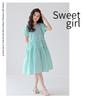 Girls' Korean Style Raglan Sleeve Summer Dress with Bowknot - Princess Fashion for Ages 8-12