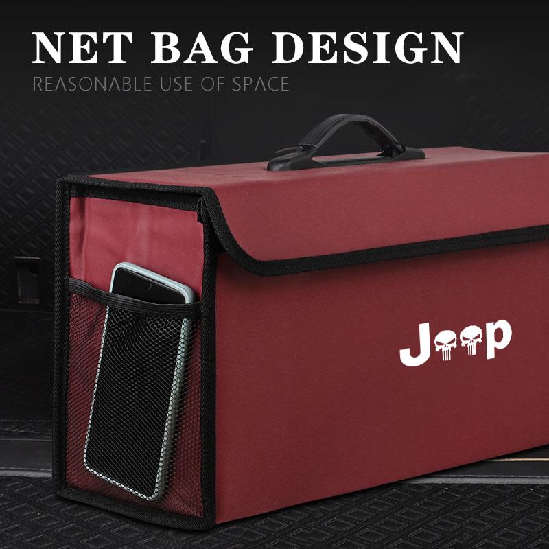 Car Trunk Storage Box Foldable Large Capacity Organizer For Jeep Grand Cherokee Wrangler JK Gladiator Compass Avenger Recon Patr