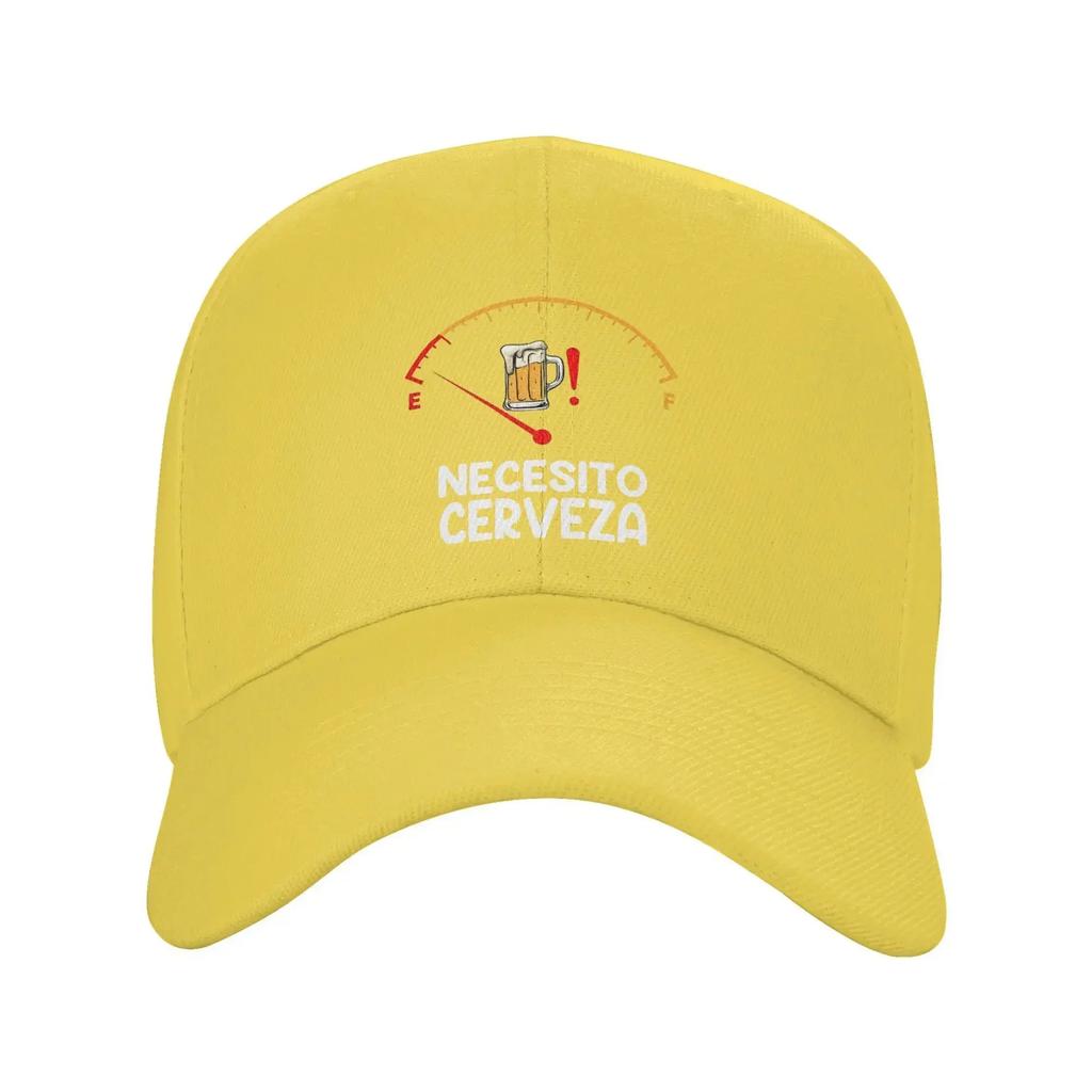 Men Women Necesito Cerveza Outfit Baseball Caps Funny Spanish Trucker Hat Unique Travel Headwear Adjustable