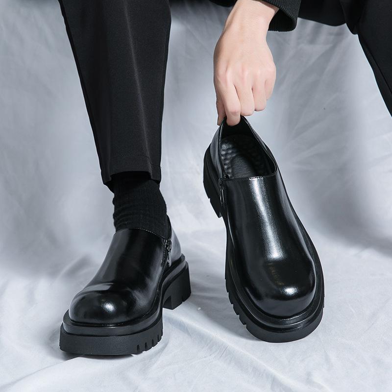 Casual Small Leather Shoes Men's Autumn British Style 2025 New Casual Dress Wedding Groom Shoes 59015-R