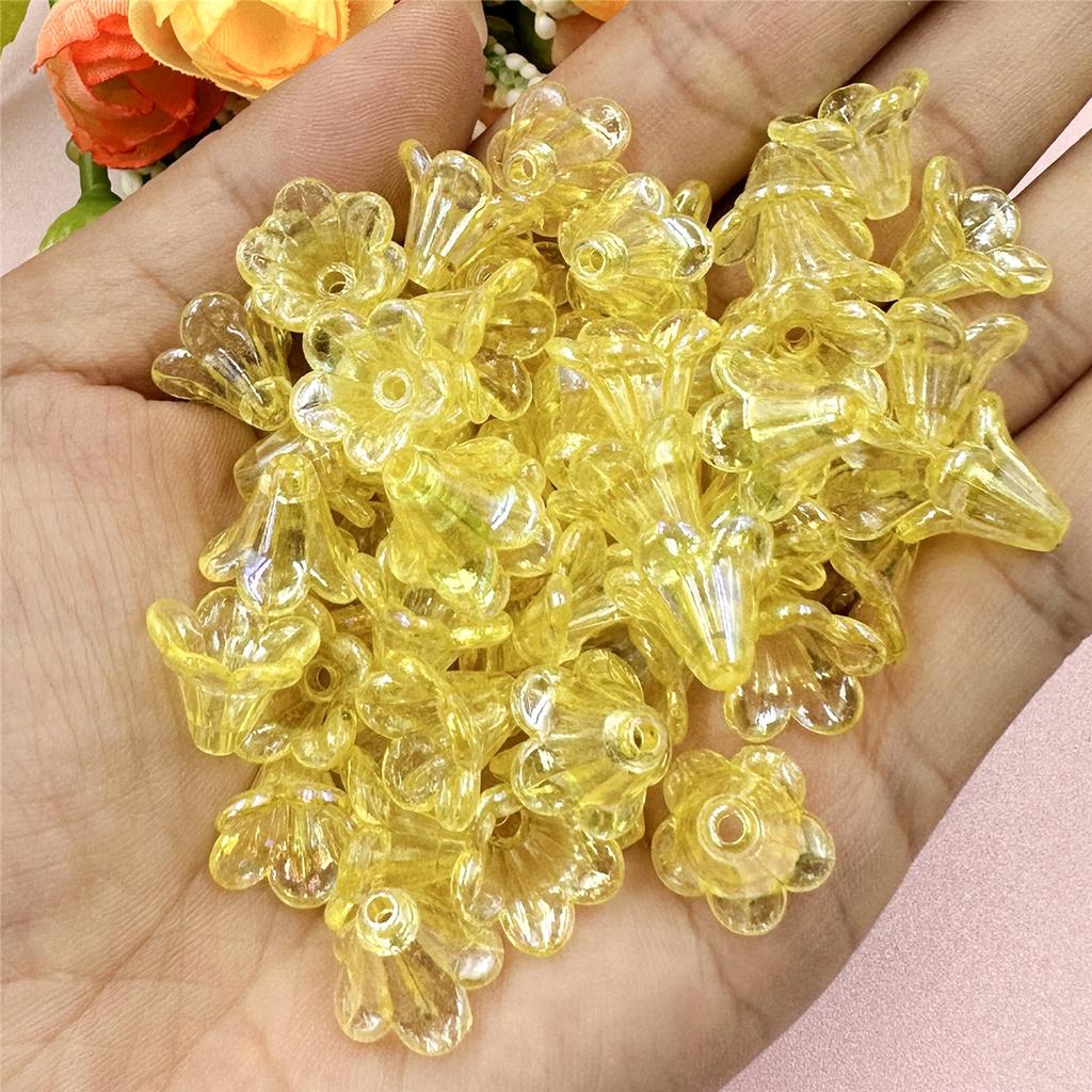 Necklace Morning Glory Bracelets 200PCS 12*11.5mm DIY Jewelry Accessories Acrylic Loose Beads Earrings Jewelry Making  beads