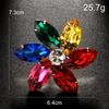 Rhinestone Water Drop Ring Colorful Adjustable Large Accessories Crystal Rings for Woman Luxury Free Shipping 2023