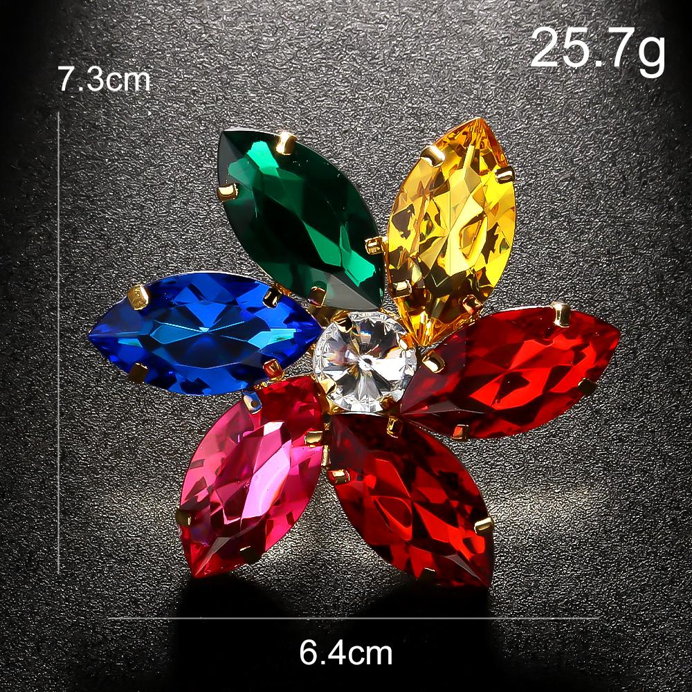 Rhinestone Water Drop Ring Colorful Adjustable Large Accessories Crystal Rings for Woman Luxury Free Shipping 2023