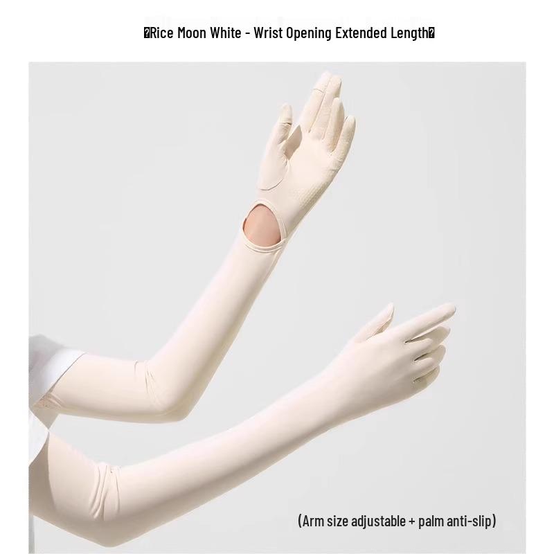 Women’s Ice Silk Sun Protection Gloves, Thin Anti-UV, Non-Slip for Driving & Cycling, Touch Screen Compatible.