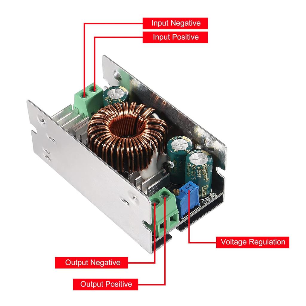 2Pcs 100W Buck Converter 6A DC-DC 10-90V 12V 24V 36V 48V 60V 72V 86 to 1.5V-60V 5V 15V 19V Step Down Power Voltage Regulator Module