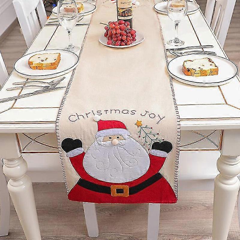 Santa Snowman Table Mat Christmas Decoration Table Runner Home Kitchen Decor Table Flag Christmas Ornaments
