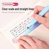 Twingo Cat Paw 15cm Gradient Ruler - Creative Transparent Stationery