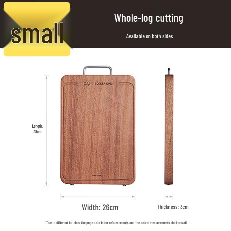 COOKER KING Elegant Kitchen Black Sandalwood Double-Sided Cutting Board