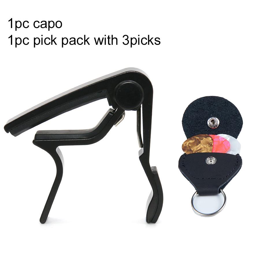 1 Stück Gitarren-Capo mit Paddel-Tasche für Akustik-E-Gitarre Einhand-Capos Mehrfarbiges Instrumenten-Gitarrenzubehör TMZ
