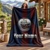 FC Hansa Rostock Custom Name Flannel Blanket Personalized Soft Warm Plush Throw Blanket Customized Gift for Family Friends
