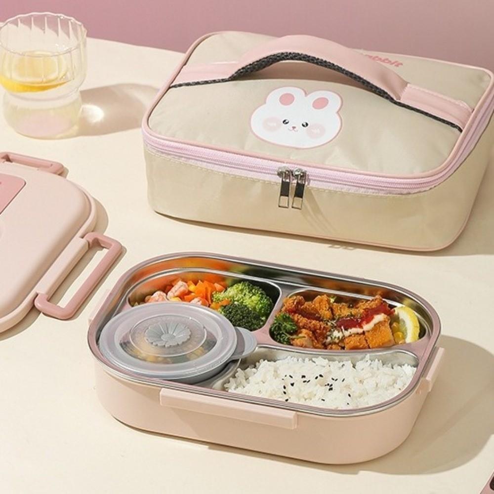 Leakproof Stainless Steel Lunch Box Cartoon Food Storage Box Sealed Food Container  Lunch Use