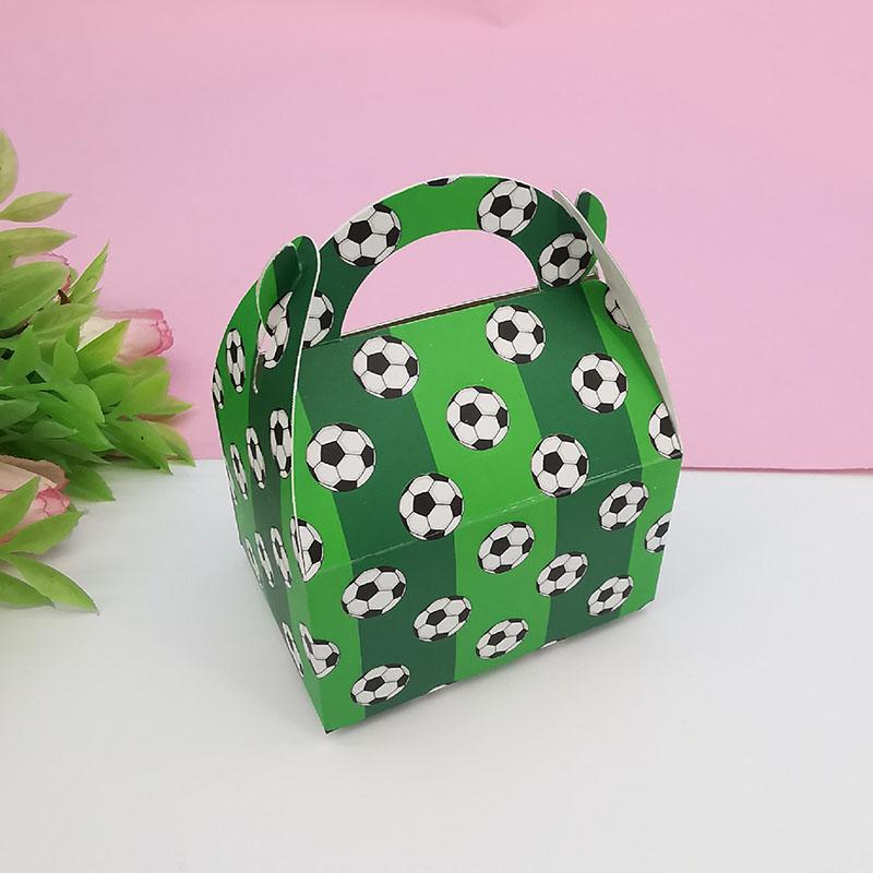 

WTEMPO Складные подарочные коробки с футбольным принтом, креативный декор для вечеринок своими руками, коробки для угощений, универсальные упаковочные коробки для хранения подарков и деликатных предметов 120pcs зелёный