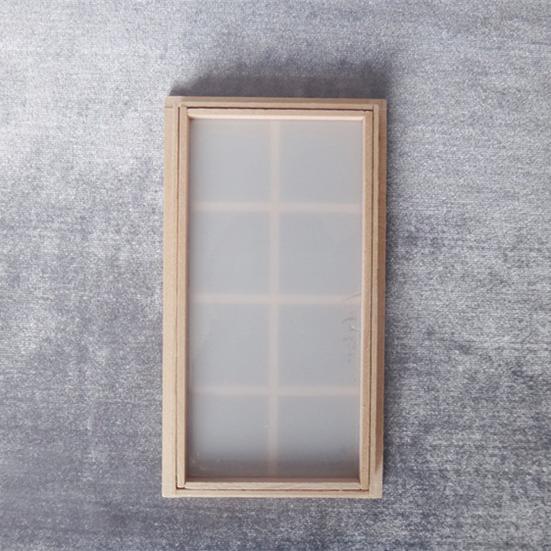 Regalo Color Sólido Tradicional 8 Paneles Puerta Casa de Muñecas Marco de Ventana Accesorios DIY Mini